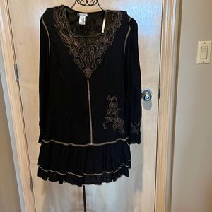 Black beaded tunic